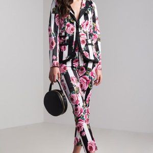 Akira Floral Striped Pant Suit/Size Medium